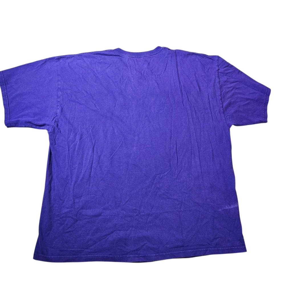 Y2K Skull Wings Star Chain Graphic T Shirt Purple XL grunge demon punk - Picture 6 of 6